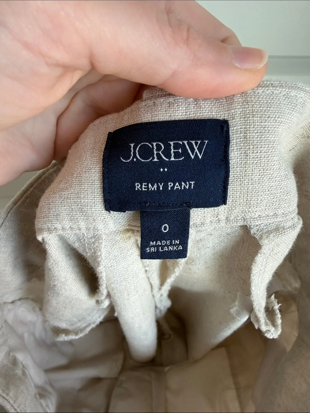 J. Crew Remy Linen-Blend Wide Leg Trouser